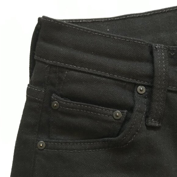 Mother the Tomcat Ankle Jeans Womens 24 Black High Rise Button Fly Straight Leg - Picture 5 of 14